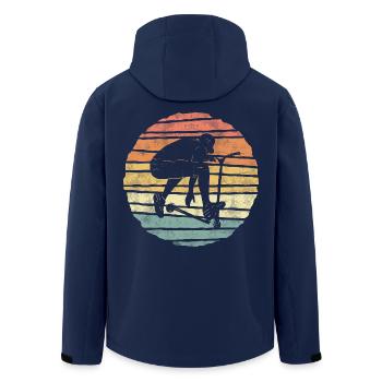 Scooter Tricks E-Roller Vintage Stunt Scooter - Recycelte Männer Softshell-Jacke von Stanley/Stella - Navy - Hinten - AI Model Male 185 light (185cm)