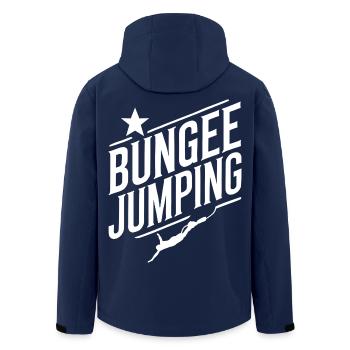  Bungee Jumper Geschenkidee, Bungy Jumps, Bungee - Recycelte Männer Softshell-Jacke von Stanley/Stella - Navy - Hinten - AI Model Male 185 light (185cm)