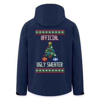 Official Ugly Sweater - Weihnachtspullover - Recycelte Männer Softshell-Jacke von Stanley/Stella - Navy - Hinten - AI Model Male 185 light (185cm)