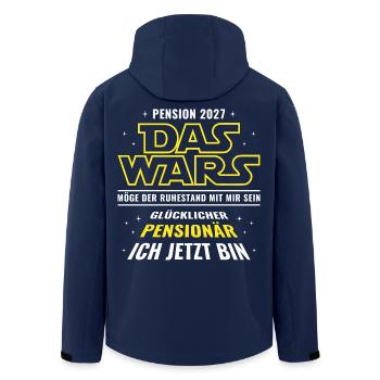 Pension 2027 Das wars - Glücklicher Pensionär - Recycelte Männer Softshell-Jacke von Stanley/Stella - Navy - Hinten - AI Model Male 185 light (185cm)