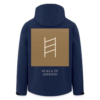 Renaissance-Belagerungsleiter - Recycelte Männer Softshell-Jacke von Stanley/Stella - Navy - Hinten - AI Model Male 185 light (185cm)