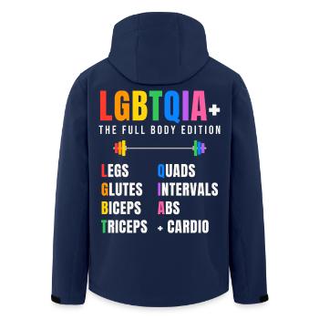 LGBTQIA+ The Full Body Edition - Recycelte Männer Softshell-Jacke von Stanley/Stella - Navy - Hinten - AI Model Male 185 light (185cm)