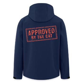 Genehmigt von The Cat Rubber Stamp Funny - Recycelte Männer Softshell-Jacke von Stanley/Stella - Navy - Hinten - AI Model Male 185 light (185cm)