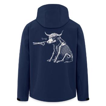 Boop Skelett Highland cow Halloween Gothic Spooky - Recycelte Männer Softshell-Jacke von Stanley/Stella - Navy - Hinten - AI Model Male 185 light (185cm)