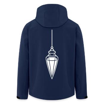 Pendel  - Kristall für Wahrsagen & Esoterik - Recycelte Männer Softshell-Jacke von Stanley/Stella - Navy - Hinten - AI Model Male 185 light (185cm)