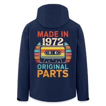 Geburtstag 1972 Original 70er 80er Kassettenband Retro - Recycelte Männer Softshell-Jacke von Stanley/Stella - Navy - Hinten - AI Model Male 185 light (185cm)