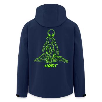 Host - Grey Alien Body Horror Sci-Fi  - Recycelte Männer Softshell-Jacke von Stanley/Stella - Navy - Hinten - AI Model Male 185 light (185cm)