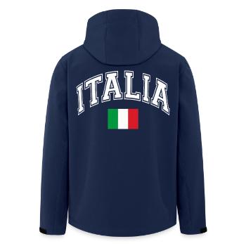 Italien Vintage Arc-Flagge - Recycelte Männer Softshell-Jacke von Stanley/Stella - Navy - Hinten - AI Model Male 185 light (185cm)