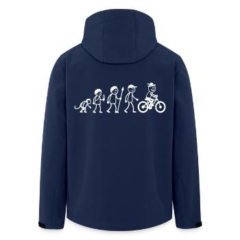  MTB-Bike Mountainbiker Strichmänchen Mountainbike - Recycelte Männer Softshell-Jacke von Stanley/Stella - Navy - Hinten - AI Model Male 185 light (185cm)