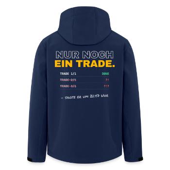 Nur noch ein Trade – lustiges Trader Shirt - Recycelte Männer Softshell-Jacke von Stanley/Stella - Navy - Hinten - AI Model Male 185 light (185cm)