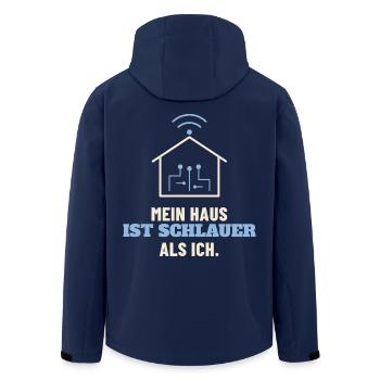 Mein Haus ist schlauer als ich – Smart Home Shirt - Recycelte Männer Softshell-Jacke von Stanley/Stella - Navy - Hinten - AI Model Male 185 light (185cm)