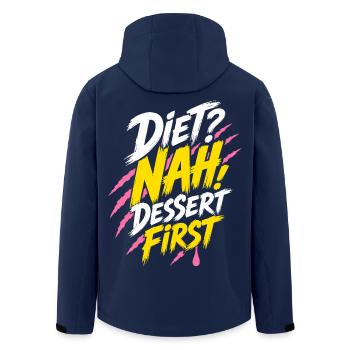 Dessert zuerst – Diet? Nah! Dessert First - Recycelte Männer Softshell-Jacke von Stanley/Stella - Navy - Hinten - AI Model Male 185 light (185cm)