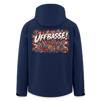 Uffbasse! Feuerwerk - Recycelte Männer Softshell-Jacke von Stanley/Stella - Navy - Hinten - AI Model Male 185 light (185cm)
