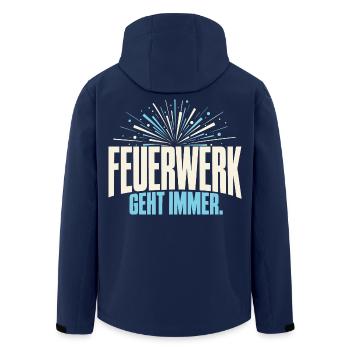 Feuerwerk geht immer - Recycelte Männer Softshell-Jacke von Stanley/Stella - Navy - Hinten - AI Model Male 185 light (185cm)