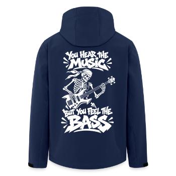 Feel The Bass - Recycelte Männer Softshell-Jacke von Stanley/Stella - Navy - Hinten - AI Model Male 185 light (185cm)