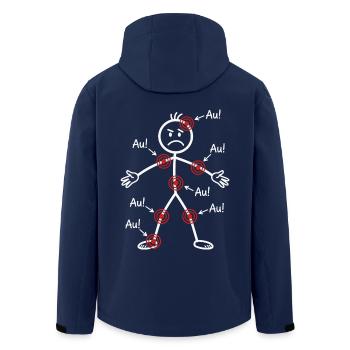Lustig Älter Werden Aua Au Geburtstag - Recycelte Männer Softshell-Jacke von Stanley/Stella - Navy - Hinten - AI Model Male 185 light (185cm)