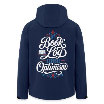 Lesetagebuch – My Book Log Exposes Optimism - Recycelte Männer Softshell-Jacke von Stanley/Stella - Navy - Hinten - AI Model Male 185 light (185cm)