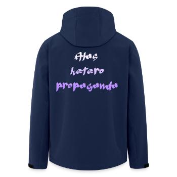 Heterosexuelle Propaganda - Recycelte Männer Softshell-Jacke von Stanley/Stella - Navy - Hinten - AI Model Male 185 light (185cm)