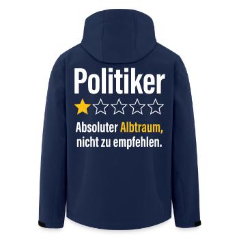 Politiker absoluter albtraum nicht zu empfehlen - Recycelte Männer Softshell-Jacke von Stanley/Stella - Navy - Hinten - AI Model Male 185 light (185cm)