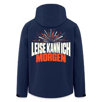 Leise kann ich morgen - Recycelte Männer Softshell-Jacke von Stanley/Stella - Navy - Hinten - AI Model Male 185 light (185cm)