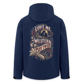 Cowboy Romance Western Plot Twist - Recycelte Männer Softshell-Jacke von Stanley/Stella - Navy - Hinten - AI Model Male 185 light (185cm)