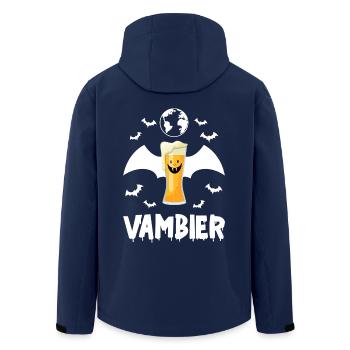 Lustiges Halloween ghost spooky boo VAMBIER - Recycelte Männer Softshell-Jacke von Stanley/Stella - Navy - Hinten - AI Model Male 185 light (185cm)