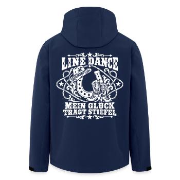 Cowboy Boots Line Dance - Recycelte Männer Softshell-Jacke von Stanley/Stella - Navy - Hinten - AI Model Male 185 light (185cm)
