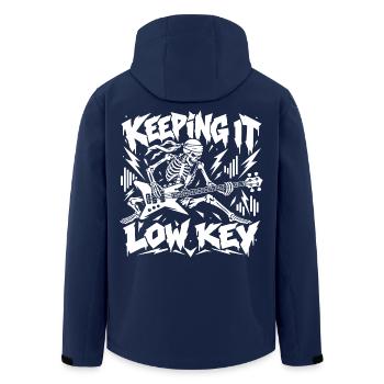 Keeping It Low Key - Recycelte Männer Softshell-Jacke von Stanley/Stella - Navy - Hinten - AI Model Male 185 light (185cm)