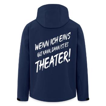 Theater Wenn Ich Eins Gut Kann Dann Theater Männer - Recycelte Männer Softshell-Jacke von Stanley/Stella - Navy - Hinten - AI Model Male 185 light (185cm)