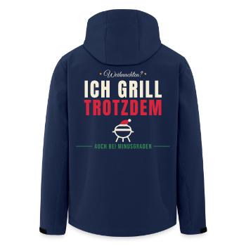 Weihnachten? Ich grill trotzdem - Recycelte Männer Softshell-Jacke von Stanley/Stella - Navy - Hinten - AI Model Male 185 light (185cm)
