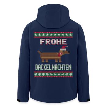 Frohe Dackelnachten - Recycelte Männer Softshell-Jacke von Stanley/Stella - Navy - Hinten - AI Model Male 185 light (185cm)