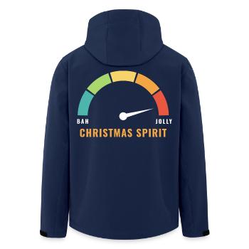 Weihnachtsgeist-Anzeige Bah bis Jolly - Recycelte Männer Softshell-Jacke von Stanley/Stella - Navy - Hinten - AI Model Male 185 light (185cm)