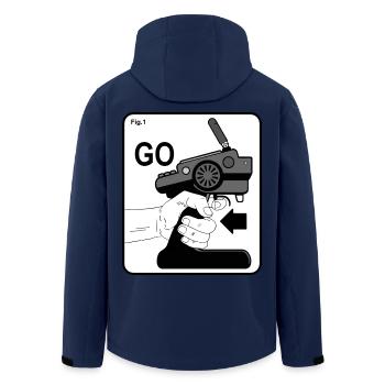Schritt 1: LOS! – Humor für das Fahren von RC-Autos - Recycelte Männer Softshell-Jacke von Stanley/Stella - Navy - Hinten - AI Model Male 185 light (185cm)