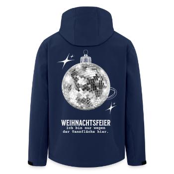 Weihnachtsfeier Discokugel Tanzen Discofox Party - Recycelte Männer Softshell-Jacke von Stanley/Stella - Navy - Hinten - AI Model Male 185 light (185cm)
