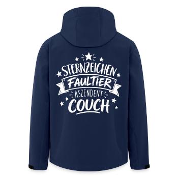 Sternzeichen Faultier - Aszendent Couch - Spruch - Recycelte Männer Softshell-Jacke von Stanley/Stella - Navy - Hinten - AI Model Male 185 light (185cm)