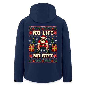 Weihnachten Fitness Weihnachtsmann No Lift No Gift - Recycelte Männer Softshell-Jacke von Stanley/Stella - Navy - Hinten - AI Model Male 185 light (185cm)