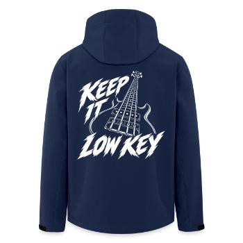 Keep It Low Key Bass - Recycelte Männer Softshell-Jacke von Stanley/Stella - Navy - Hinten - AI Model Male 185 light (185cm)