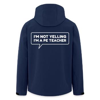 Nicht schreien, ich bin Sportlehrer. - Recycelte Männer Softshell-Jacke von Stanley/Stella - Navy - Hinten - AI Model Male 185 light (185cm)