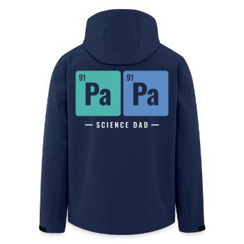 Papa Periodensystem Elemente Wissenschaft Papa - Recycelte Männer Softshell-Jacke von Stanley/Stella - Navy - Hinten - AI Model Male 185 light (185cm)