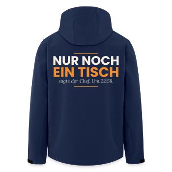 Nur noch ein Tisch – Lustiger Kellner Spruch - Recycelte Männer Softshell-Jacke von Stanley/Stella - Navy - Hinten - AI Model Male 185 light (185cm)