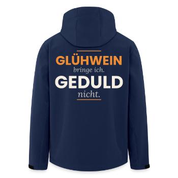Glühwein bringe ich. Geduld nicht. – Kellner - Recycelte Männer Softshell-Jacke von Stanley/Stella - Navy - Hinten - AI Model Male 185 light (185cm)