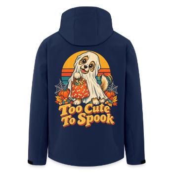 Halloween Hund Too Cute To Spook - Recycelte Männer Softshell-Jacke von Stanley/Stella - Navy - Hinten - AI Model Male 185 light (185cm)