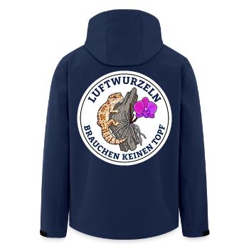 Luftwurzeln Brauchen Keinen Topf Orchidee - Recycelte Männer Softshell-Jacke von Stanley/Stella - Navy - Hinten - AI Model Male 185 light (185cm)