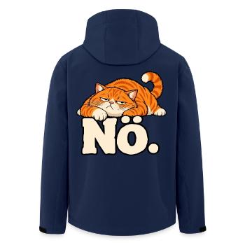 Nö – Lustige Katze mit schlechter Laune - Recycelte Männer Softshell-Jacke von Stanley/Stella - Navy - Hinten - AI Model Male 185 light (185cm)