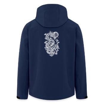 Japanischer Drachengeist - Recycelte Männer Softshell-Jacke von Stanley/Stella - Navy - Hinten - AI Model Male 185 light (185cm)