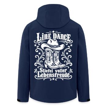 Cowboy Boots Line Dance - Recycelte Männer Softshell-Jacke von Stanley/Stella - Navy - Hinten - AI Model Male 185 light (185cm)