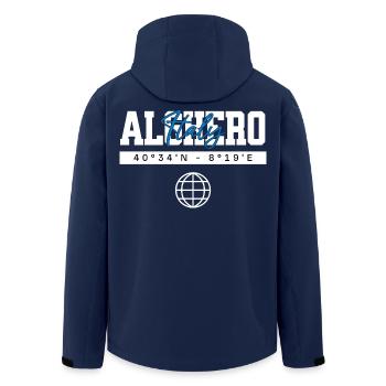 Alghero Italien Koordinaten Reise Souvenir - Recycelte Männer Softshell-Jacke von Stanley/Stella - Navy - Hinten - AI Model Male 185 light (185cm)