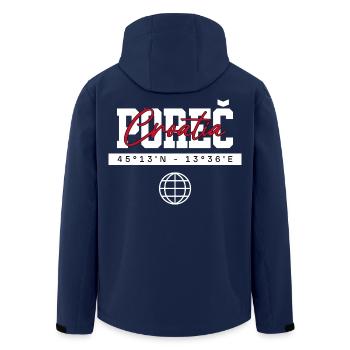 Poreč Kroatien Koordinaten Reise Souvenir - Recycelte Männer Softshell-Jacke von Stanley/Stella - Navy - Hinten - AI Model Male 185 light (185cm)