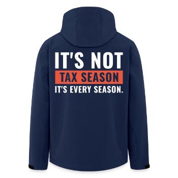 Nicht die Steuersaison, sondern das ganze Jahr über - Recycelte Männer Softshell-Jacke von Stanley/Stella - Navy - Hinten - AI Model Male 185 light (185cm)