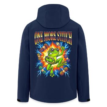 Noch ein Stich lustiger Froschblitz - Recycelte Männer Softshell-Jacke von Stanley/Stella - Navy - Hinten - AI Model Male 185 light (185cm)
